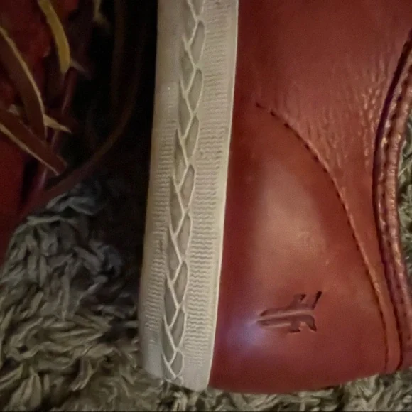 FRYE Ruby Red Leather Sneakers Women’s Size 8 (approx.) - Picture 9 of 12